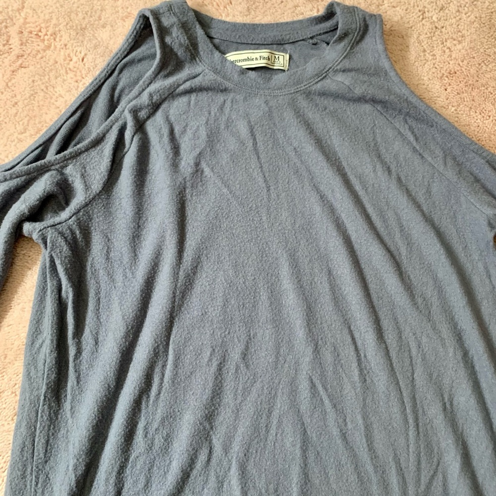 Abercrombie Cold Shoulder Sweater Blue